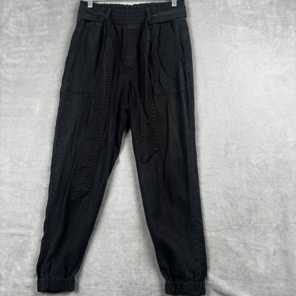 Abercrombie & Fitch Black Paperbag Waist Tie Jogger Pants Small